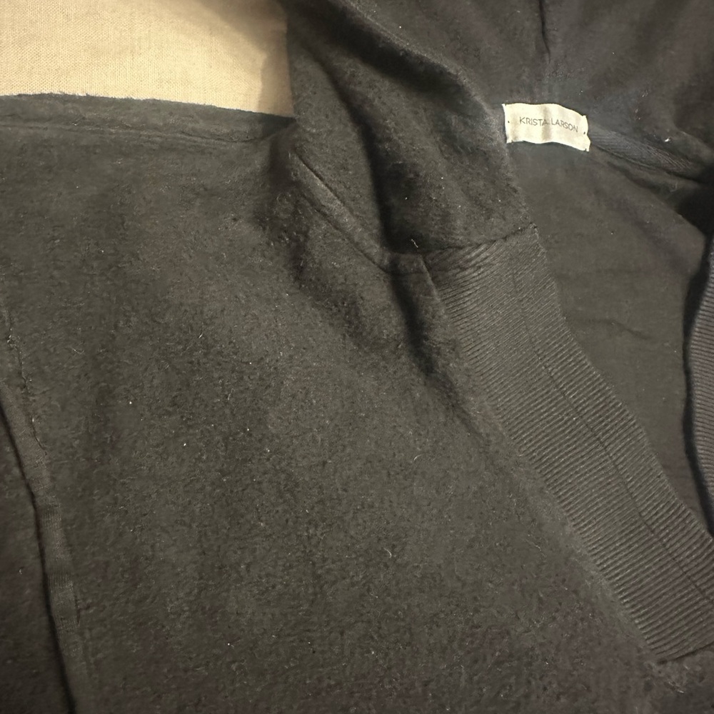 KRISTA LARSON Black KAHLO Hoodie Sweatshirt - Picture 3 of 3